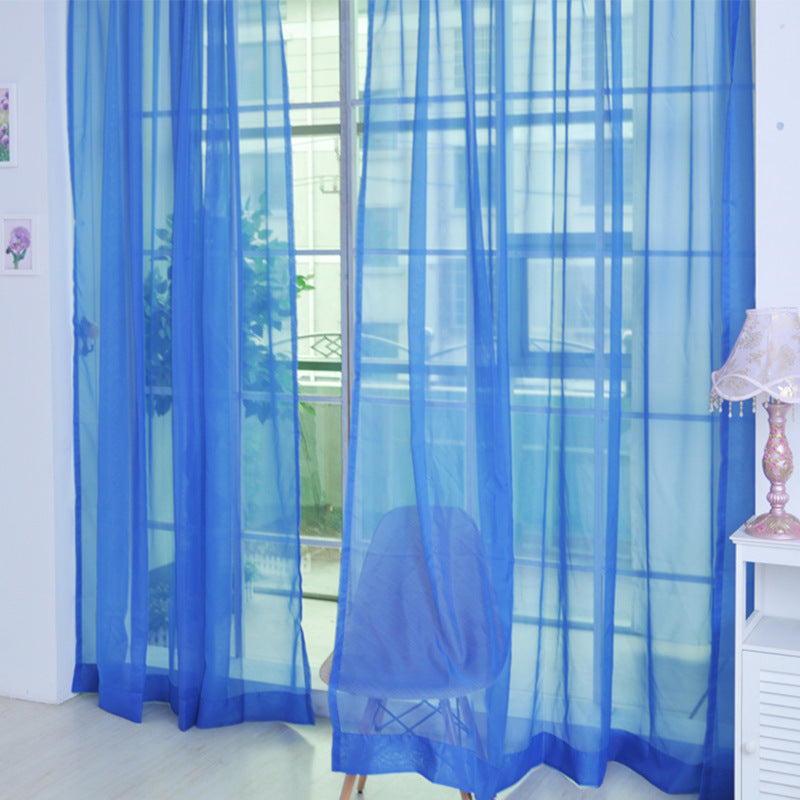 Transparent Color Ready-made Punch-Free Curtain