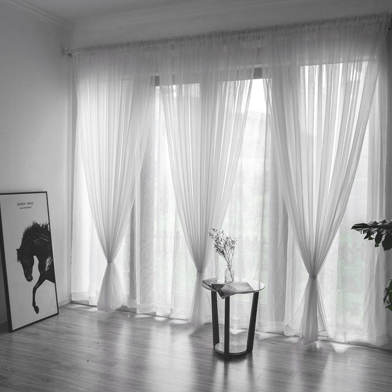 Transparent Color Ready-made Punch-Free Curtain