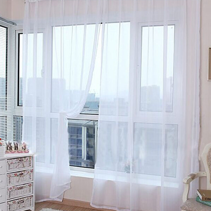 Transparent Color Ready-made Punch-Free Curtain