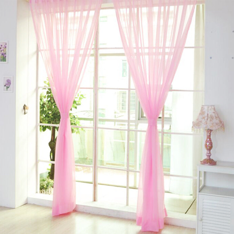 Transparent Color Ready-made Punch-Free Curtain