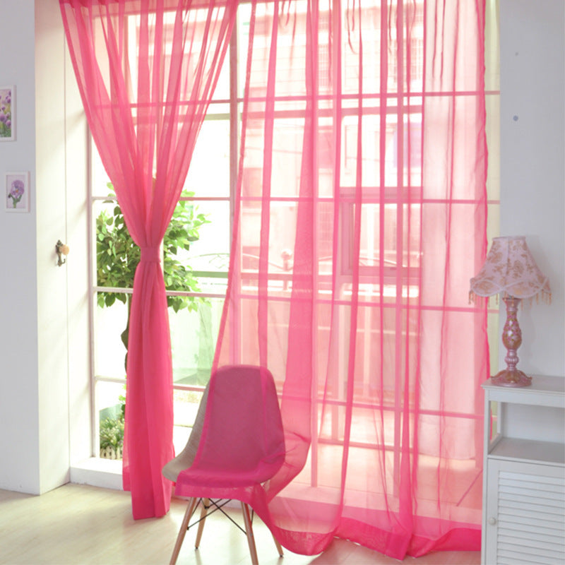 Transparent Color Ready-made Punch-Free Curtain