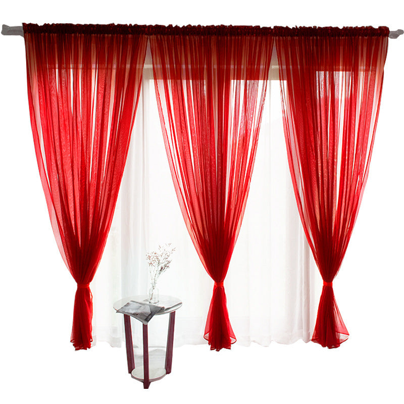 Transparent Color Ready-made Punch-Free Curtain