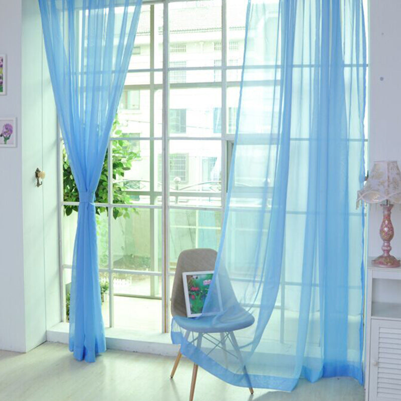 Transparent Color Ready-made Punch-Free Curtain