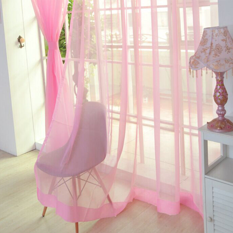 Transparent Color Ready-made Punch-Free Curtain