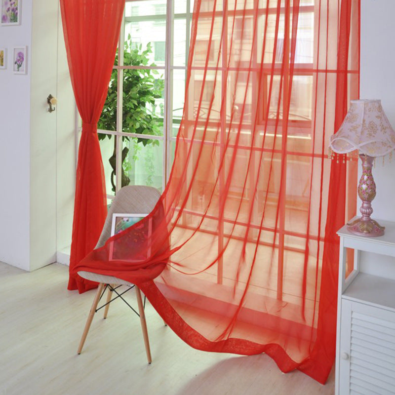 Transparent Color Ready-made Punch-Free Curtain