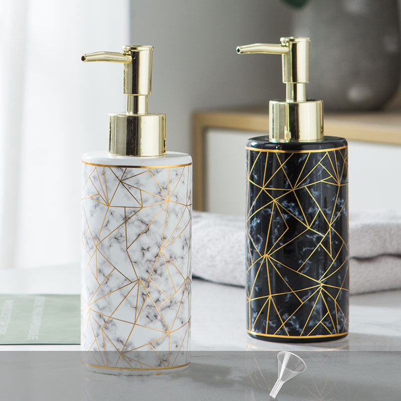 Marble Ceramic Lotion Shampoo Bathroom Accessories