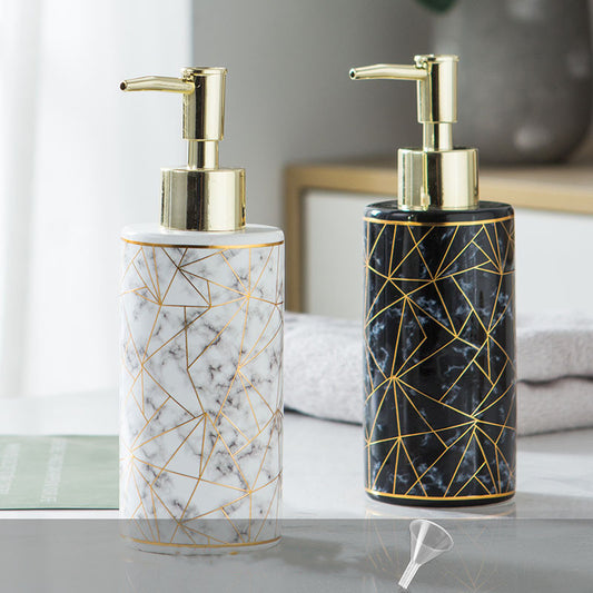 Marble Ceramic Lotion Shampoo Bathroom Accessories