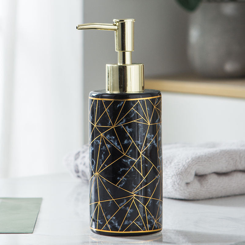 Marble Ceramic Lotion Shampoo Bathroom Accessories