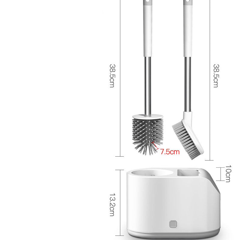 Bathroom Silicone Toilet Cleaning Brush