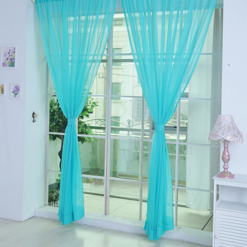 Transparent Color Ready-made Punch-Free Curtain