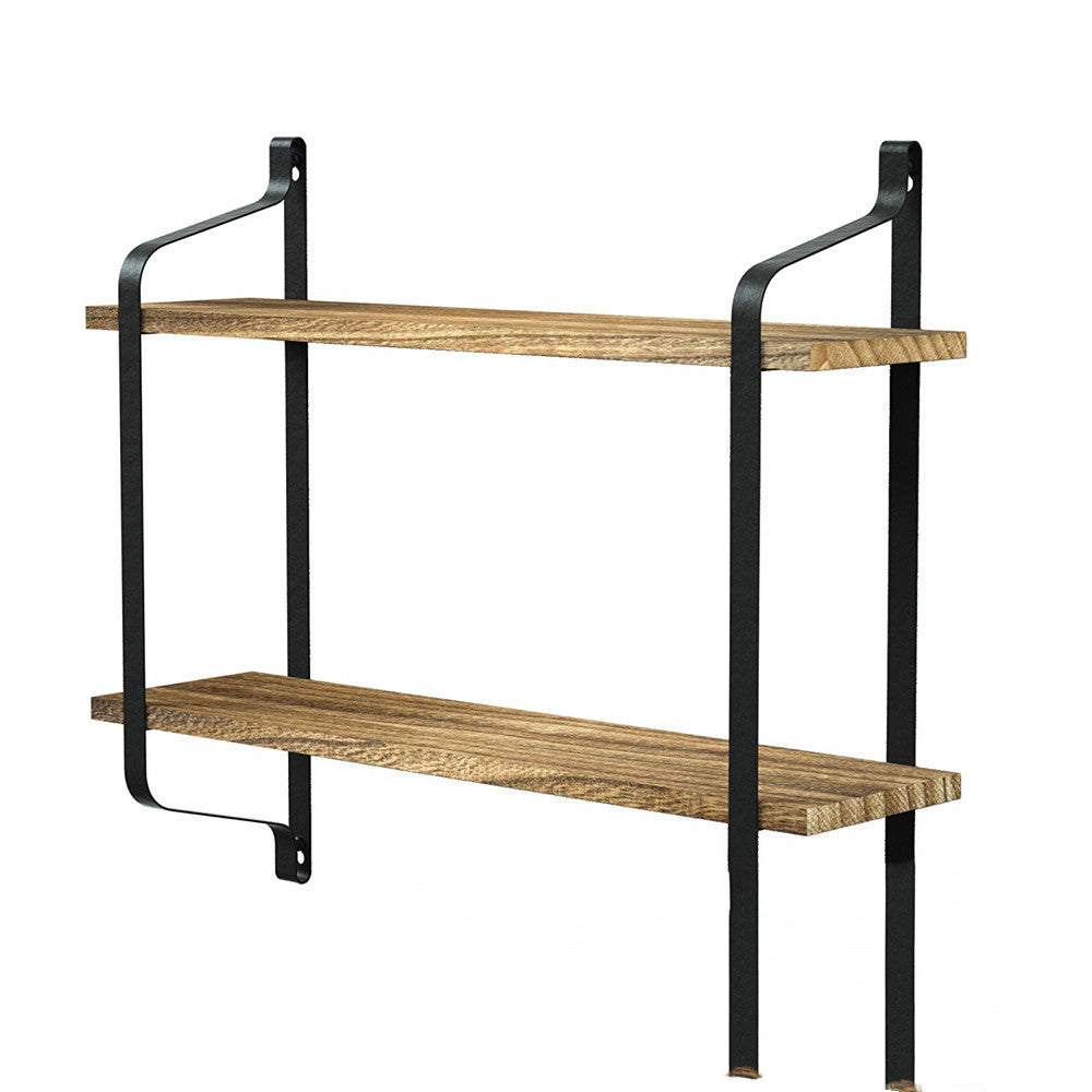 Wood Wall Shelf Wrought Iron Bracket