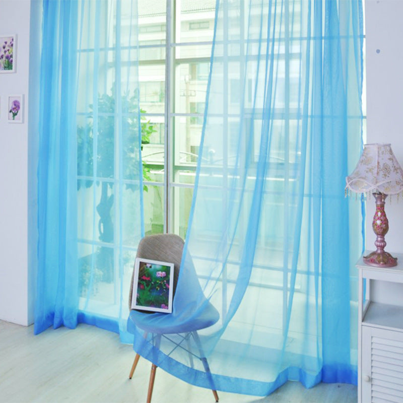 Transparent Color Ready-made Punch-Free Curtain