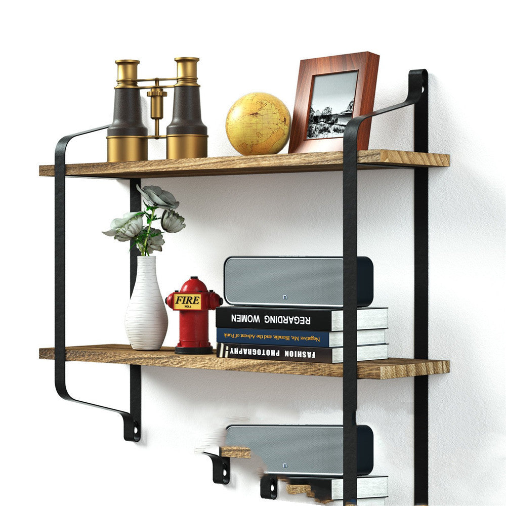 Wood Wall Shelf Wrought Iron Bracket