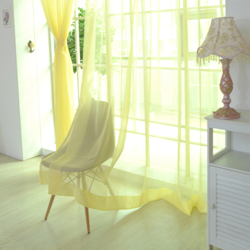 Transparent Color Ready-made Punch-Free Curtain