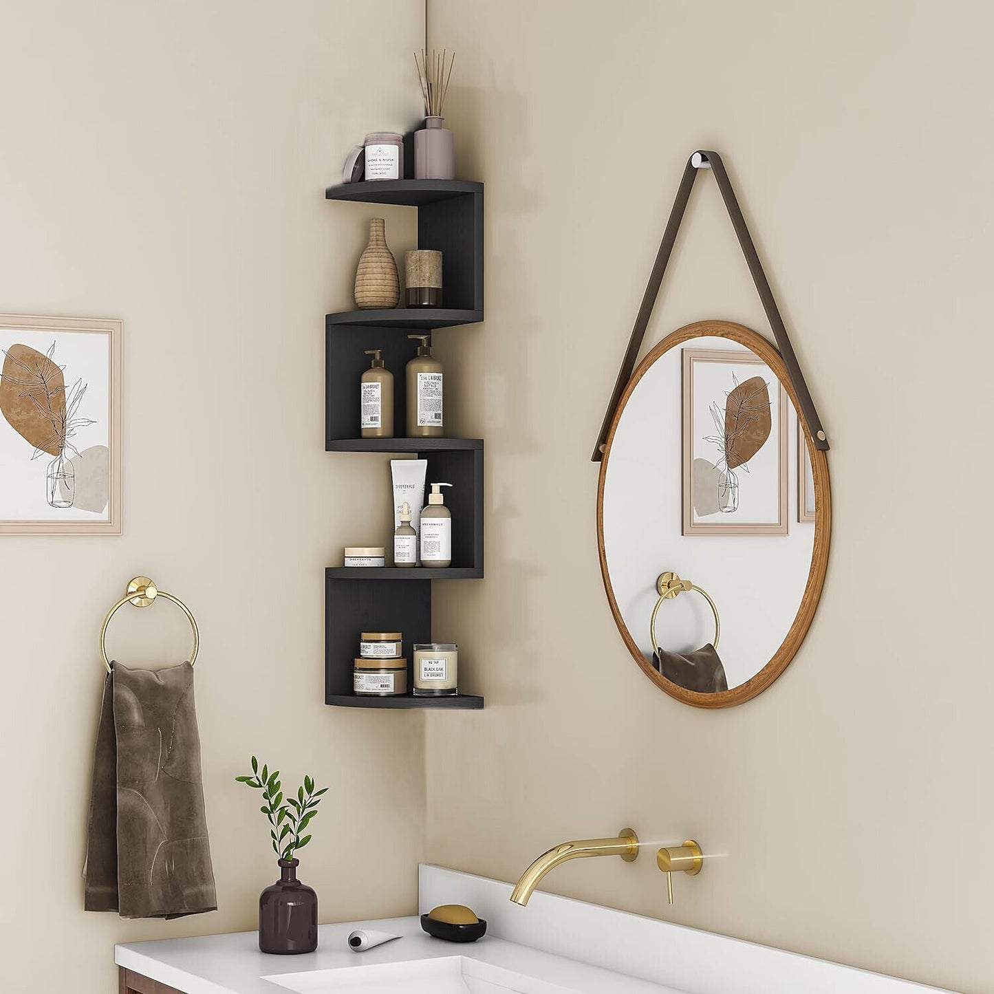 New 5 Tier Floating Wall Shelves