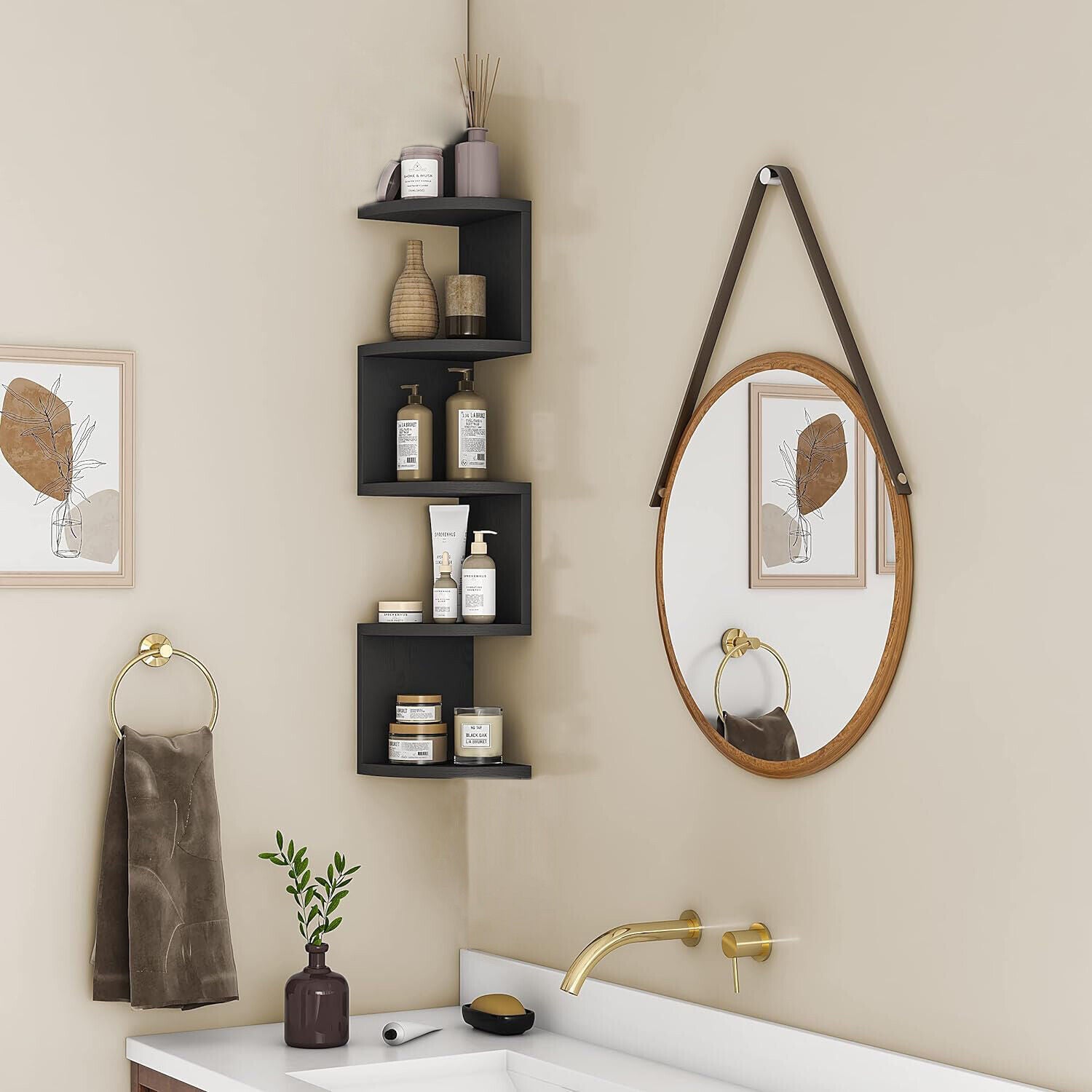 New 5 Tier Floating Wall Shelves