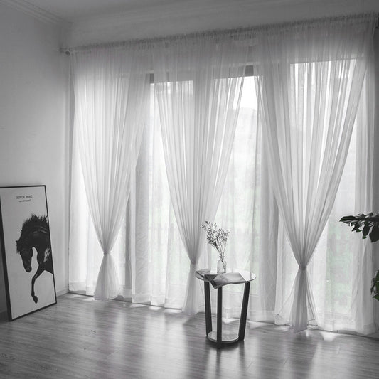 Transparent Color Ready-made Punch-Free Curtain