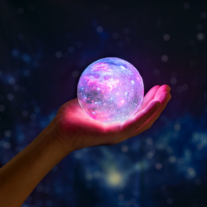 LED USB Star Galaxy Moon Lamp Stand For Bedroom