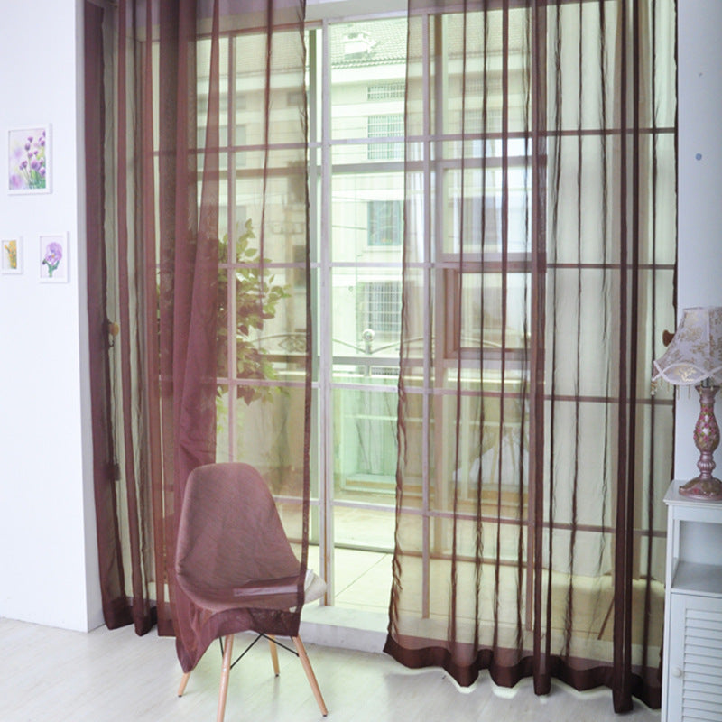 Transparent Color Ready-made Punch-Free Curtain