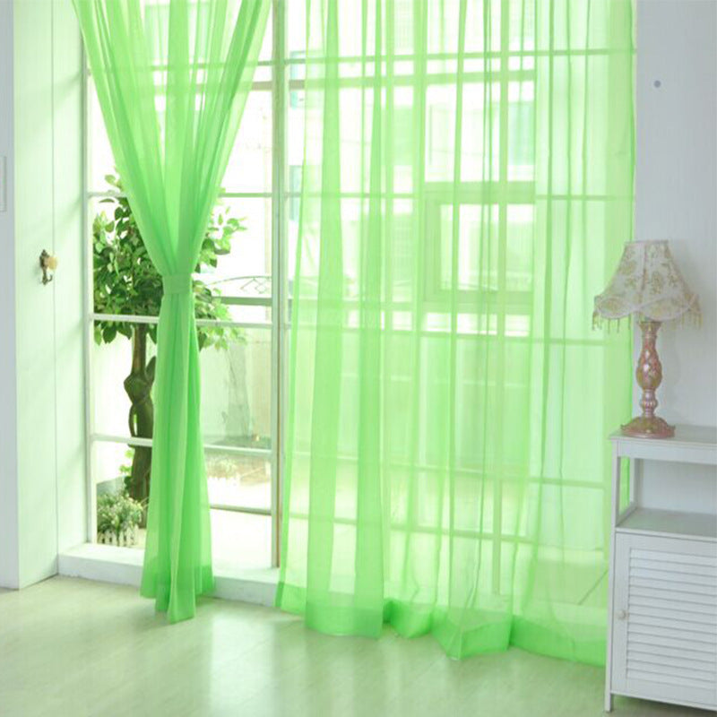 Transparent Color Ready-made Punch-Free Curtain