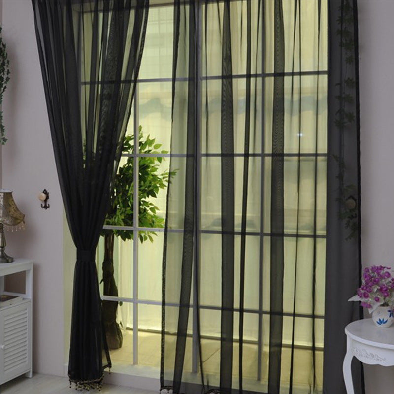 Transparent Color Ready-made Punch-Free Curtain