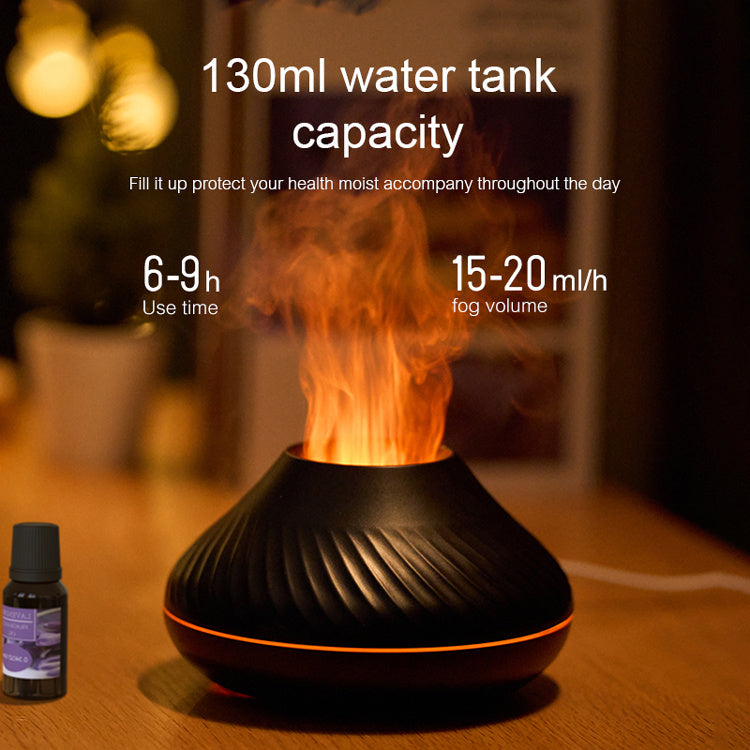 RGB 130 ML Flame Humidifier Essential Oil Fire Flame Aroma Diffuser