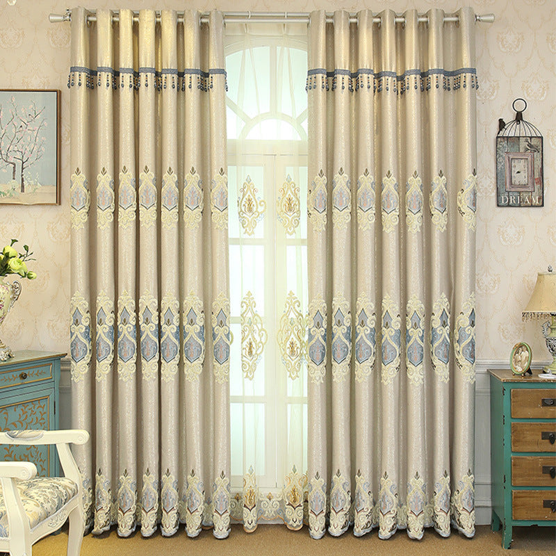 Crown European Embroidery Curtains Living Room