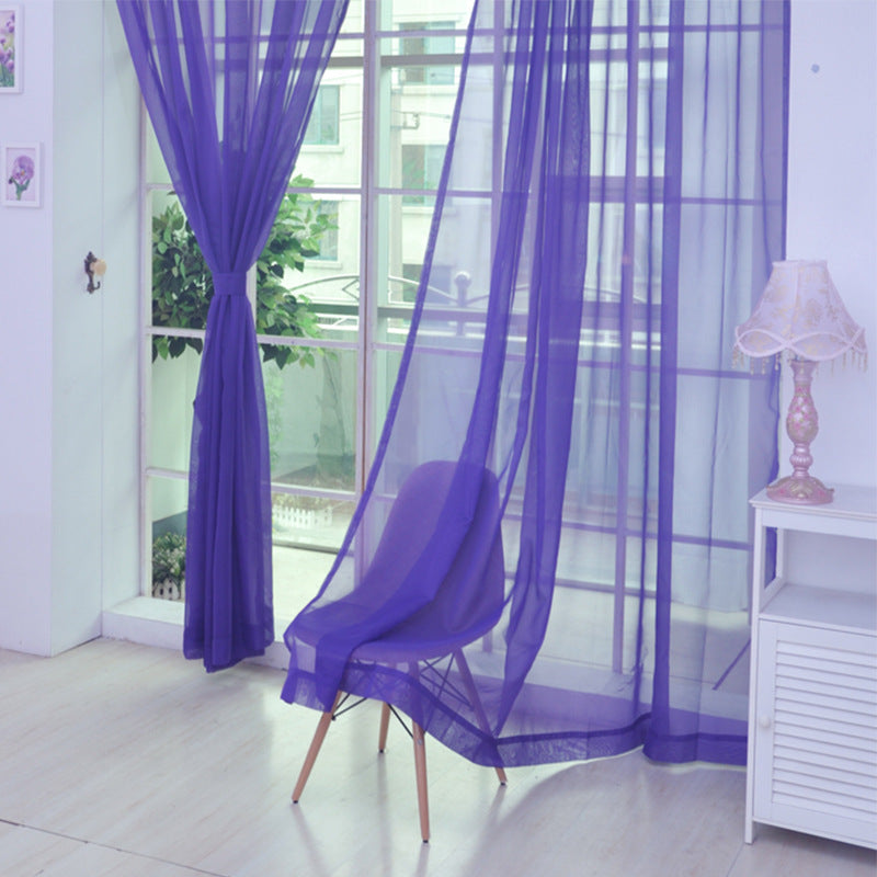 Transparent Color Ready-made Punch-Free Curtain