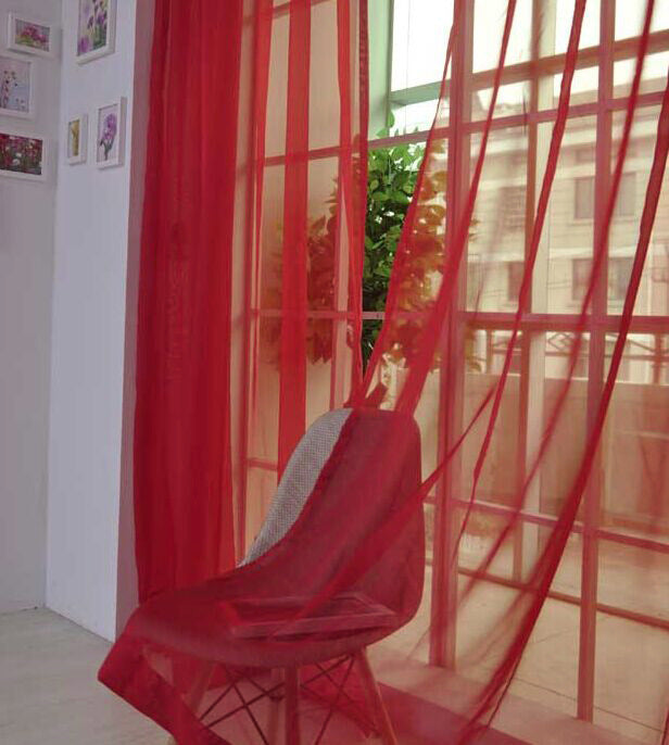Transparent Color Ready-made Punch-Free Curtain