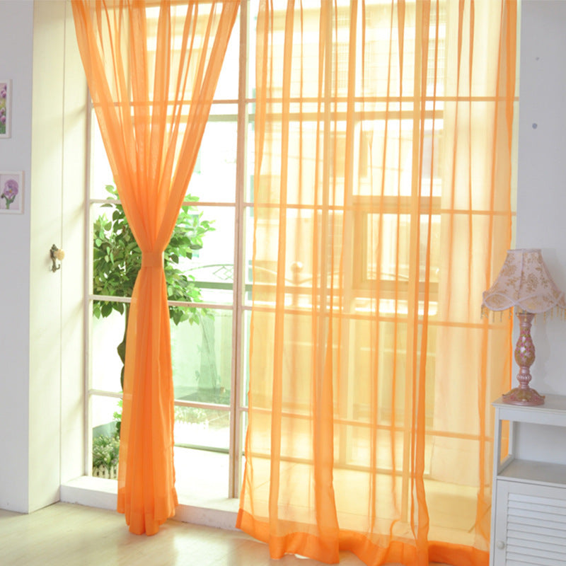 Transparent Color Ready-made Punch-Free Curtain
